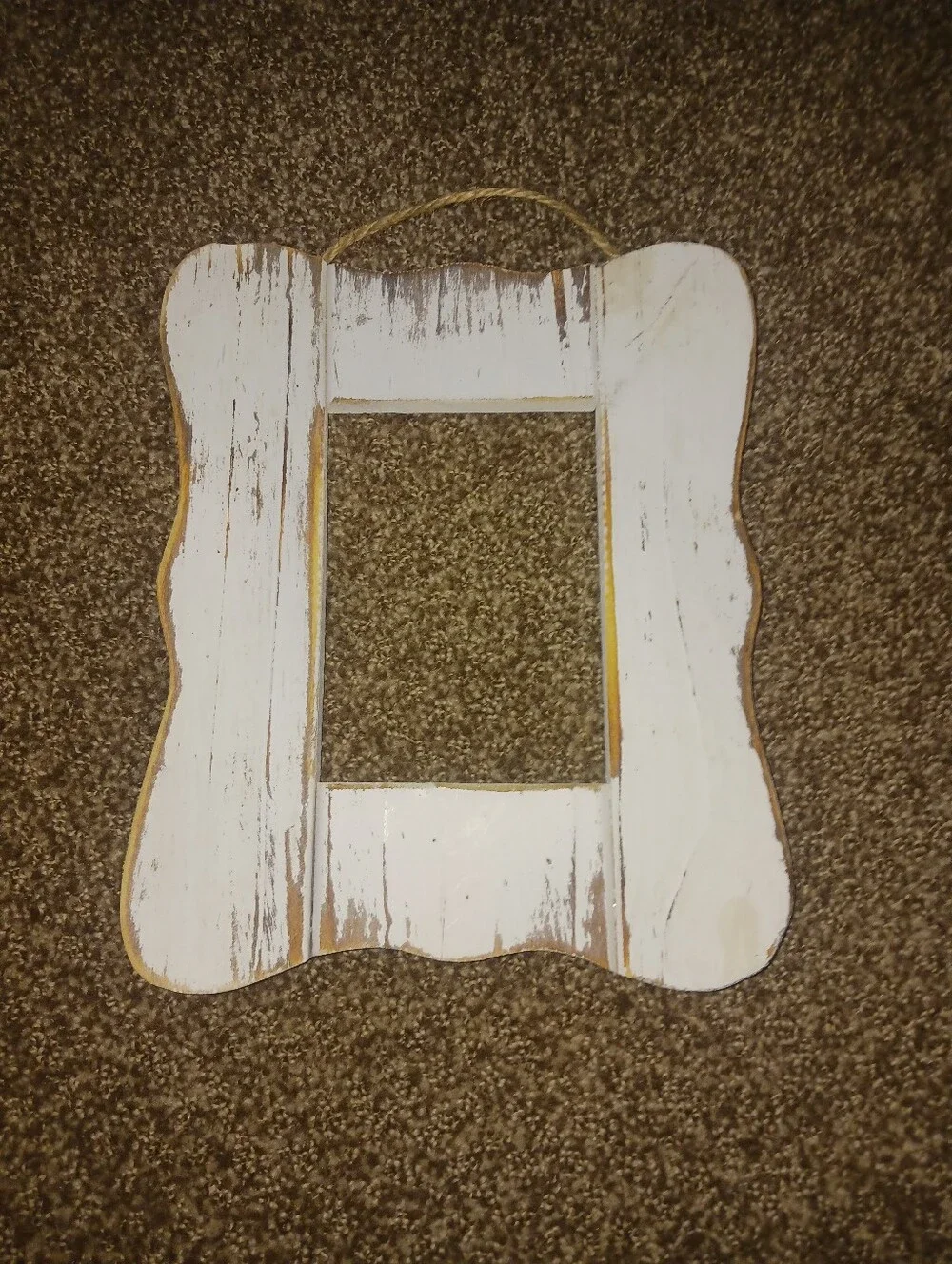 Rustic White Distressed Wood Photo Frame - Home Accents